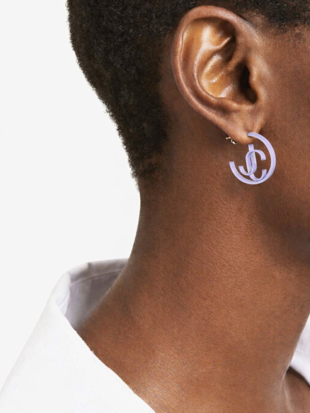 Jimmy Choo Women Purple Hoops Earring